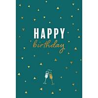 Greeting card happy birthday glasses - pack of 6