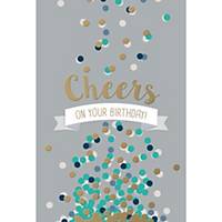 Greeting cards happy birthday cheers -pack of 6