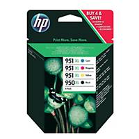 HP 950XL Black/951XL Cyan/Magenta/Yellow 4-Pack Original Ink Cartridges C2P43AE