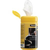 Fellowes Screen Cleaning Wipes - Tub of 100