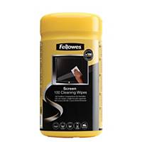 Fellowes Screen Cleaning Wipes - Tub of 100