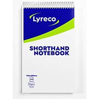 Lyreco Shorthand Notebook Ruled 203x127mm - Pack Of 10