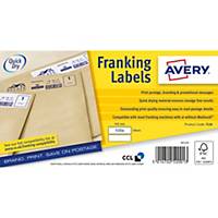 AVERY FL01 MANUAL FEED FRANKING MACHINE LABELS 140 X 37MM - BOX OF 1000