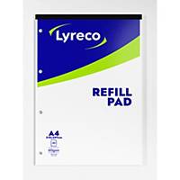 Lyreco White A4 Refill Pads (Ruled/Margin) - Pack of 10