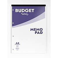 Lyreco Budget White A4 Memo Pads (Ruled) - Pack of 10 (10 X 80 Sheets)