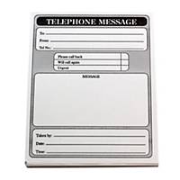 Telephone Message Pads 102 X 127mm - Pack of 10 Pads (10 X 80 Sheets)