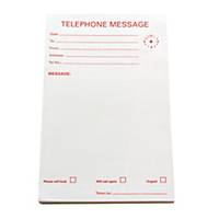 Telephone Message Pads 127 X 203mm - Pack of 10 Pads (10 X 80 Sheets)