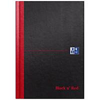 Oxford Black n  Red Notebook A5 Hardback Ruled 192 Pages Black