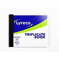 Lyreco 127 X 102mm Triplicate Book - 100 Numbered Sheets
