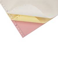 Lyreco Listing Paper 280x241mm 56/53/57gsm Plain Perf 3-Part Tint 700-Sheets
