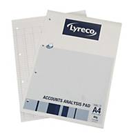 Lyreco A4 Accounts Analysis Pad - 80 Sheets (8 Cash Columns)