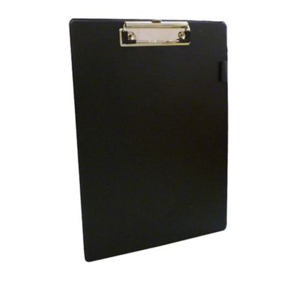 KAV A4 PVC Foolscap Standard Clipboard Clip Board Choose Your Colour Black/Blue/RED and Qty from Drop Down Black, 3 PCS 