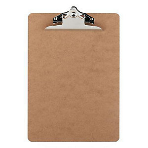 Pack Of 5 x Heavy Duty Clip Smooth Masonite A4 Foolscap Clipboards 