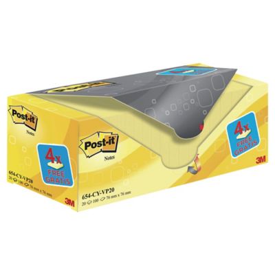 Post-It Value Pack Notes 76X76mm Yellow Pk20