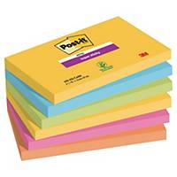 Sticky notes Post-it Super Sticky, 76 x 127 mm, 90 sheets, Rio, pack of 6 pcs