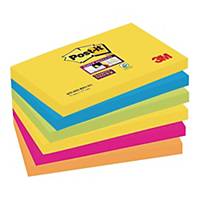 Post-It Rio Colour Super Sticky Notes 76X127mm - Pack of 6