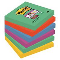 Pack de 6 blocks de 90 notas adhesivas Post-it Super Sticky - colores Marrakech