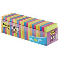 Post-It Super Sticky Notes 76x76mm Asst - Pack Of 24
