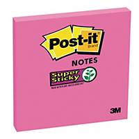 Post-It 654-6SS-Pink Super Sticky 76X76mm Fush Pk6