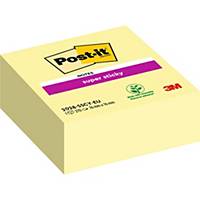 Cubo de 270 notas adhesivas Post-it Super Sticky amarillo canarío 76x76mm