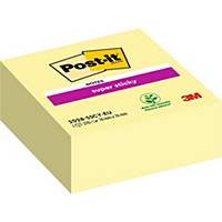 Post-it® Super Sticky Notes Cube 2028-SSY, jaune canari, 76x76 mm, 270 feuilles