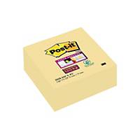 Karteczki Post-it® Super Sticky Kostka, Żółte, 76x76mm, 270 sztuk