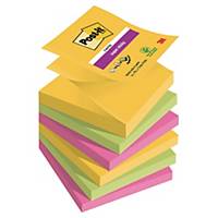 Post-it® Super Sticky Z-Notes, Carnival kleuren, 76 x 76 mm, per 6 blokken