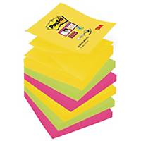 Karteczki Post-it® Super Sticky Z-Notes, Carnival, 76x76mm, 6x90 sztuk