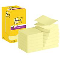 Post-it® Super Sticky Z-Notes Canary Yellow™, geel, 76 x 76 mm, per 12 blokken