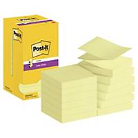 Post-it® Super Sticky Z-Notes Canary Yellow, gul, 12 blokke, 76 mm x 76 mm