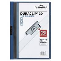 Dosier flexible con pinza Durable Duraclip - A4 - PVC - 30 hojas - azul oscuro