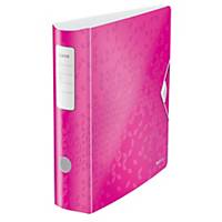 Leitz 1106 WOW Active lever arch file 180 degrees 80mm PP pink