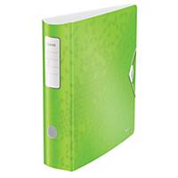 Leitz 1106 WOW Active lever arch file 180 degrees 80mm PP green