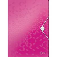 Leitz Wow 3 Flap Folder Pink