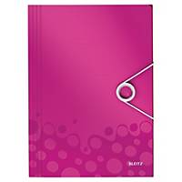 Leitz Wow 3 Flap Folder Pink