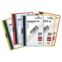 Duraclip 2200 & 2209 Folders assorted colours - pack of 5