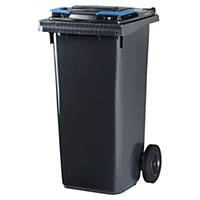 Affaldscontainer Cep Citec, 120 L, grå, blåt låg