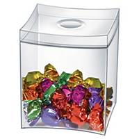 Cep Break transparent box with lid, transparent, 9x9x11,5 cm