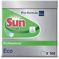 Opvasketabs Diversey Sun Pro Eco All In 1, æske a 100 stk.