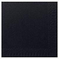 Duni papieren servetten, 2-laags, 24 x 24 cm, zwart, pak van 300 servetten