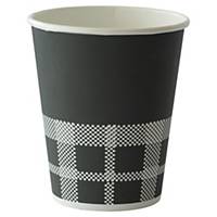 Pack de 40 vasos Duni Coffee Quick - cartón - 240 ml - cuadros