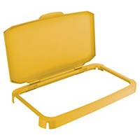 Durabin hinged lid for container 60l yellow