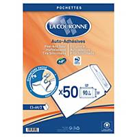 La Couronne Pocket Peel & Seal C5 162X229 90G White - Pack of 50