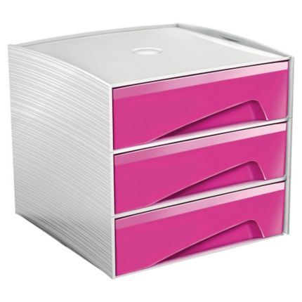 Cep Mycube Mini 3 Drawer Unit Gloss Pink