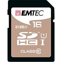 SDHC-Card Emtec Gold 200X/300X ECMSD16GHC10PH, Speicherkarte, 16GB