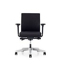 Prosedia Se7en Flex bureaustoel met wielen zachte ondergrond, stof, zwart