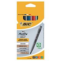 Bic 1445 permanent marker bullet tip - pack of 4 assorted colours