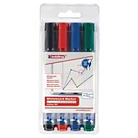 Edding 360 non-permanent marker bullet tip assorted colours - box of 4