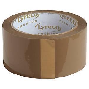 Balicí páska Lyreco Premium, 50 mm x 100 m, hnědá, 6 kusů