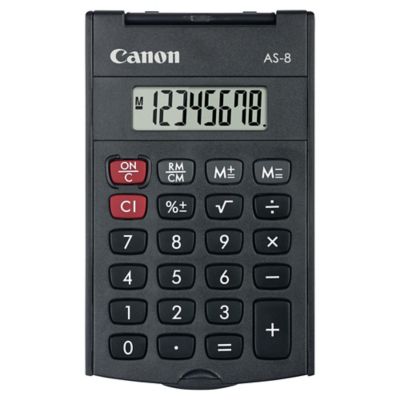 CANON AS-8 POCKET CALCULATOR BLACK